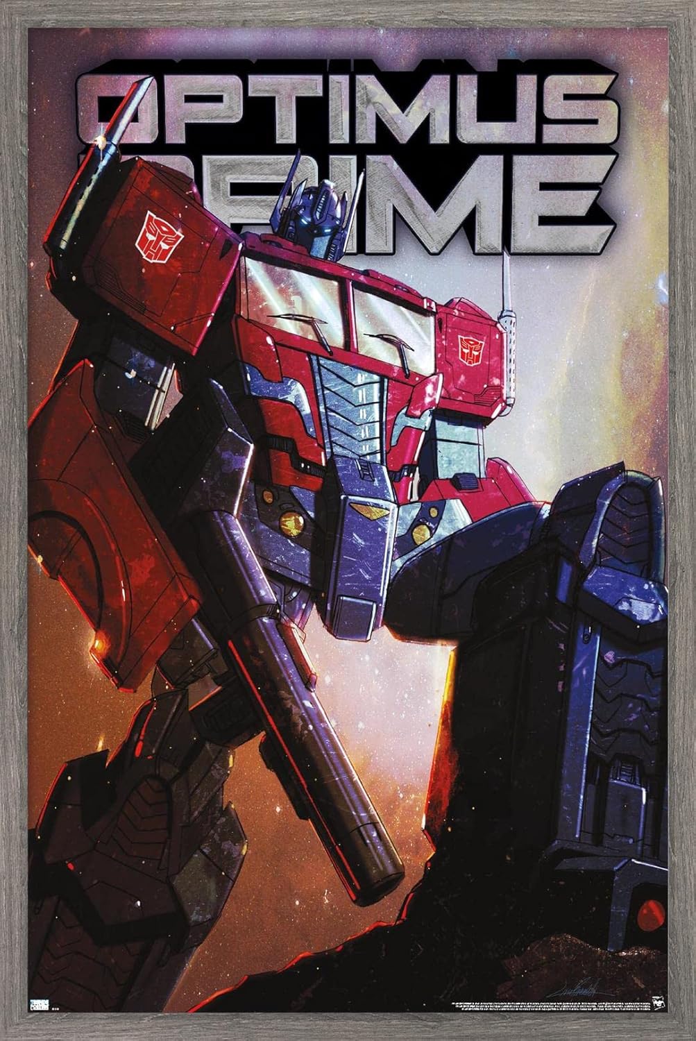 Trends International Hasbro Transformers - Optimus Prime Wall Poster, 22.375" x 34", Premium Poster & Mount Bundle