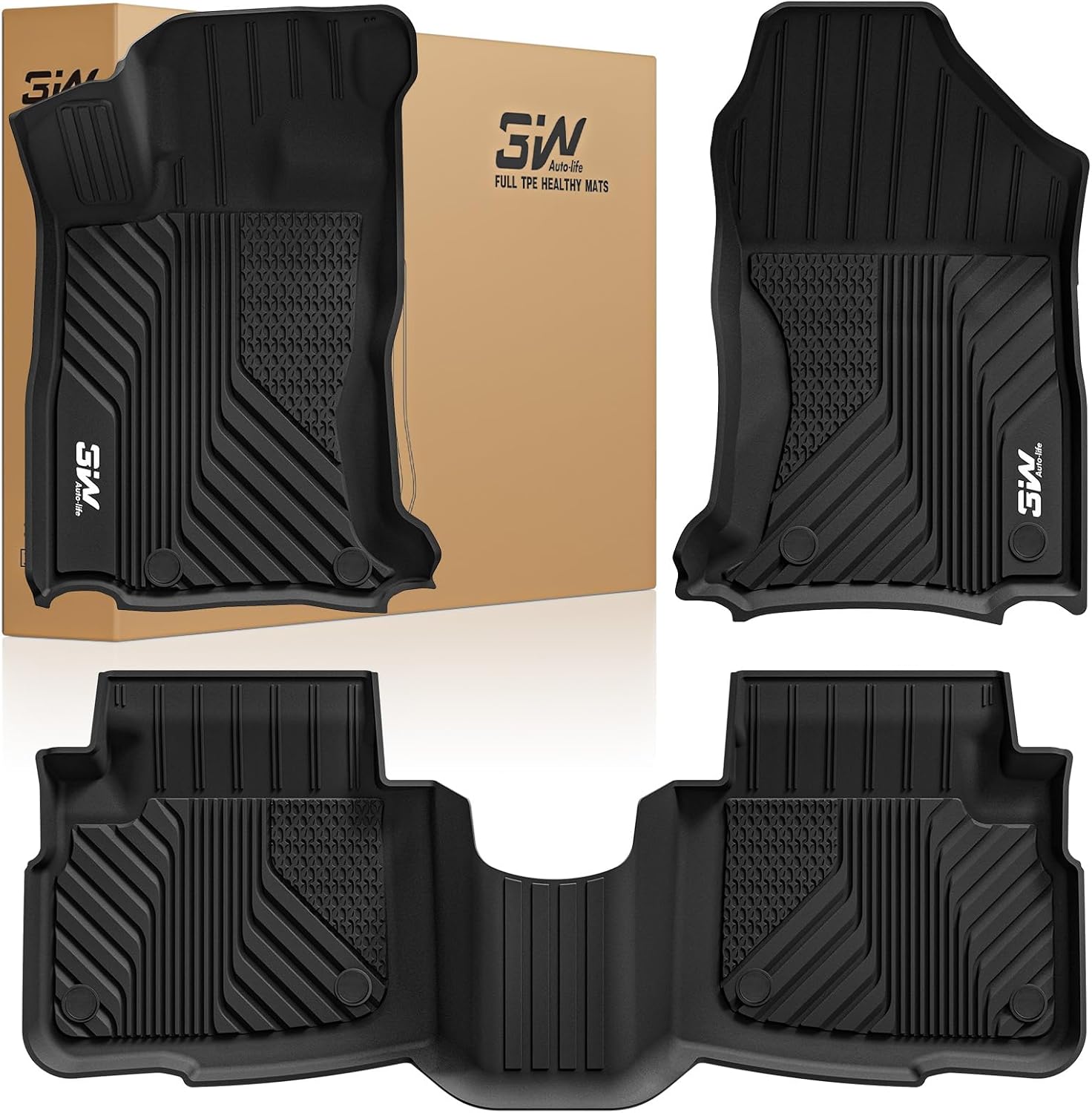 3W Floor Mats Fit for Subaru Outback & Legacy 2020-2024 2025 TPE All Weather Custom Fit Floor Liner for Subaru Outback & Legacy 1st and 2nd Row Car Mats, Black 2.For Subaru Outback | 20-25 | 1st & 2nd Row