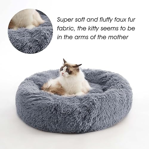 Miniatura 5 de WESTERN HOME WH - Cama calmante de pelo sintético para perro o gato pequeño, mediano o grande, antiansiedad, para acurrucarse, cálida, cómoda,