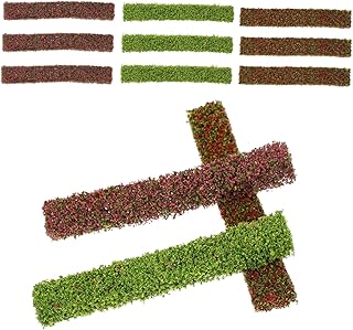 DECHOUS 48 Pcs Simulated Shrub Strips Mini Resin Figures Decoraciones para Salas De Casa Micro Landscape Decor Home Decoration Diorama Landscape Flower Leaf Tree Static Electricity Plastic