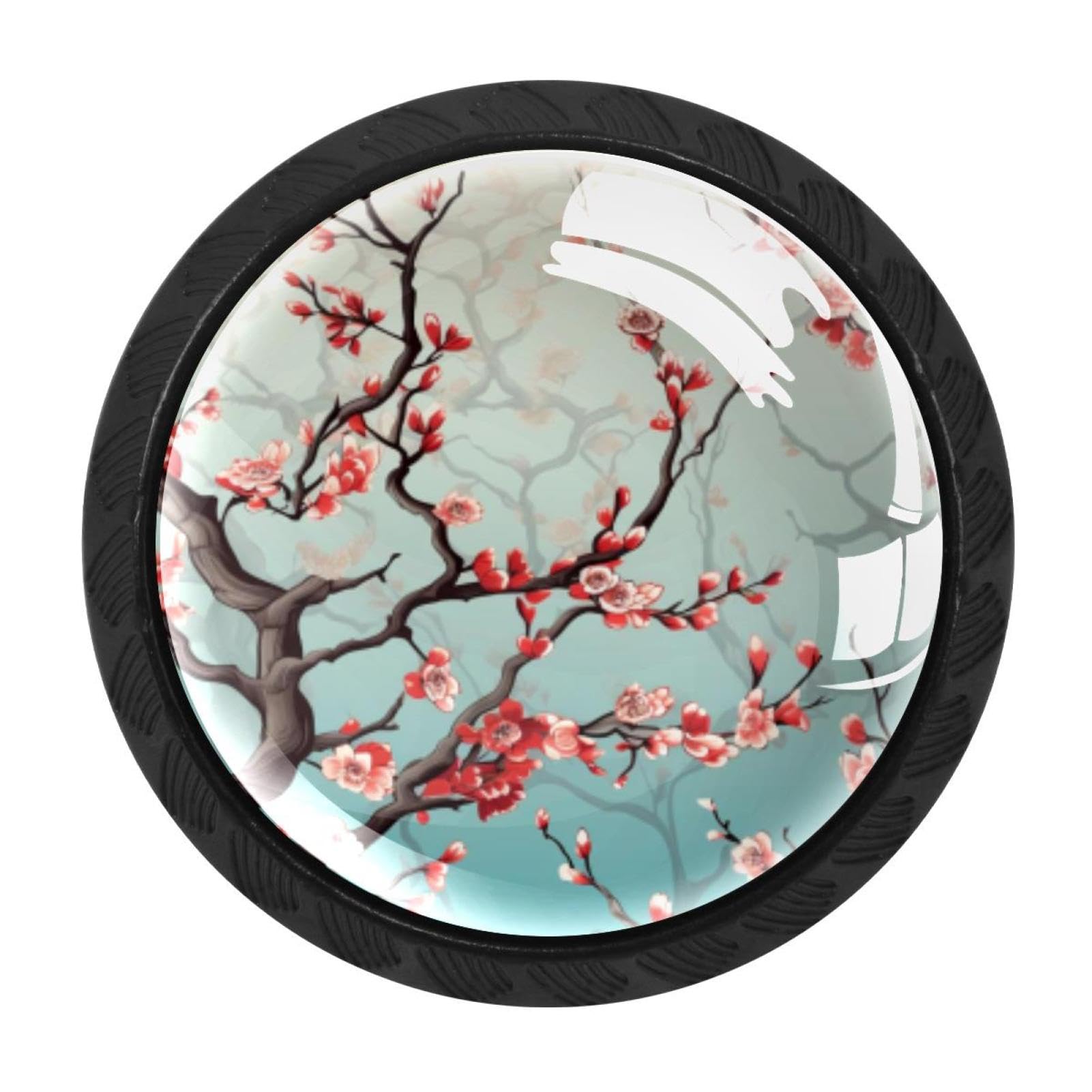 CHENZZZZ 4 Pack Tree Kitchen Cabinet Knobs Drawer Knobs Dresser Knobs Matte Black Zinc Knobs Drawer Pulls Door Knobs Dresser Drawer Handles Knobs for Dresser Drawers