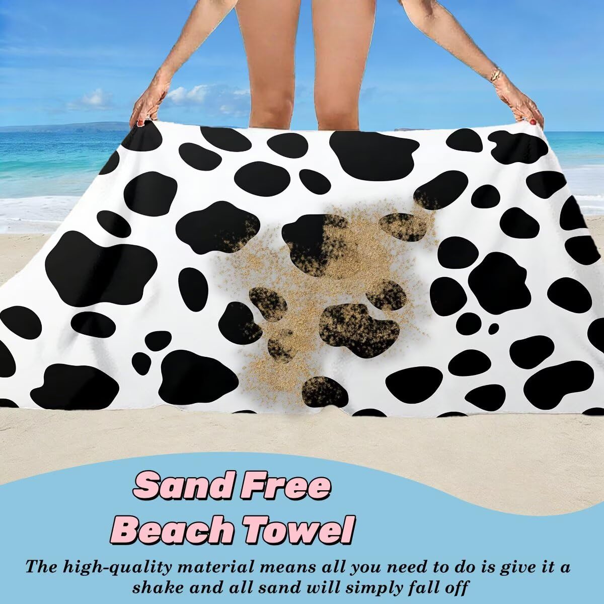 Juego de 2 Toalla Playa Grande 80x160 cm, Secado Rapido Toalla Microfibra Gimnasio, Antiarena Toallas de Playa Estampado de leopardo, Grande Ligera Toallas Microfibra Mujer Hombre para Viaje -4980