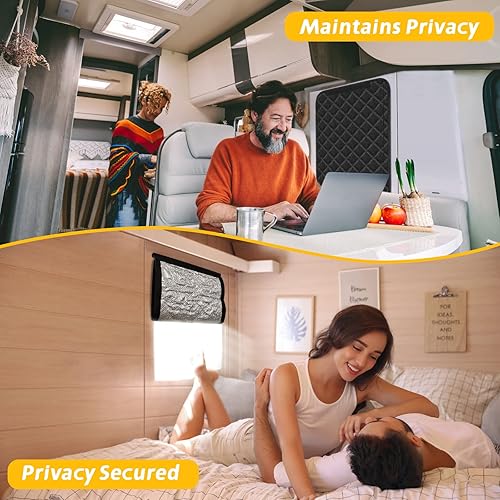 Miniatura 3 de LSTRAGY Parasol para ventana de puerta de caravana, cubierta de ventana de puerta de remolque, rayos UV y protección de privacidad, cubierta de