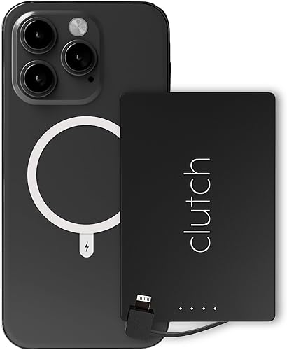 Clutch - Cargador portátil profesional - Compatible con iPhone 14 o más viejo y dispositivos pequeños - Banco de energía - Batería magnética -