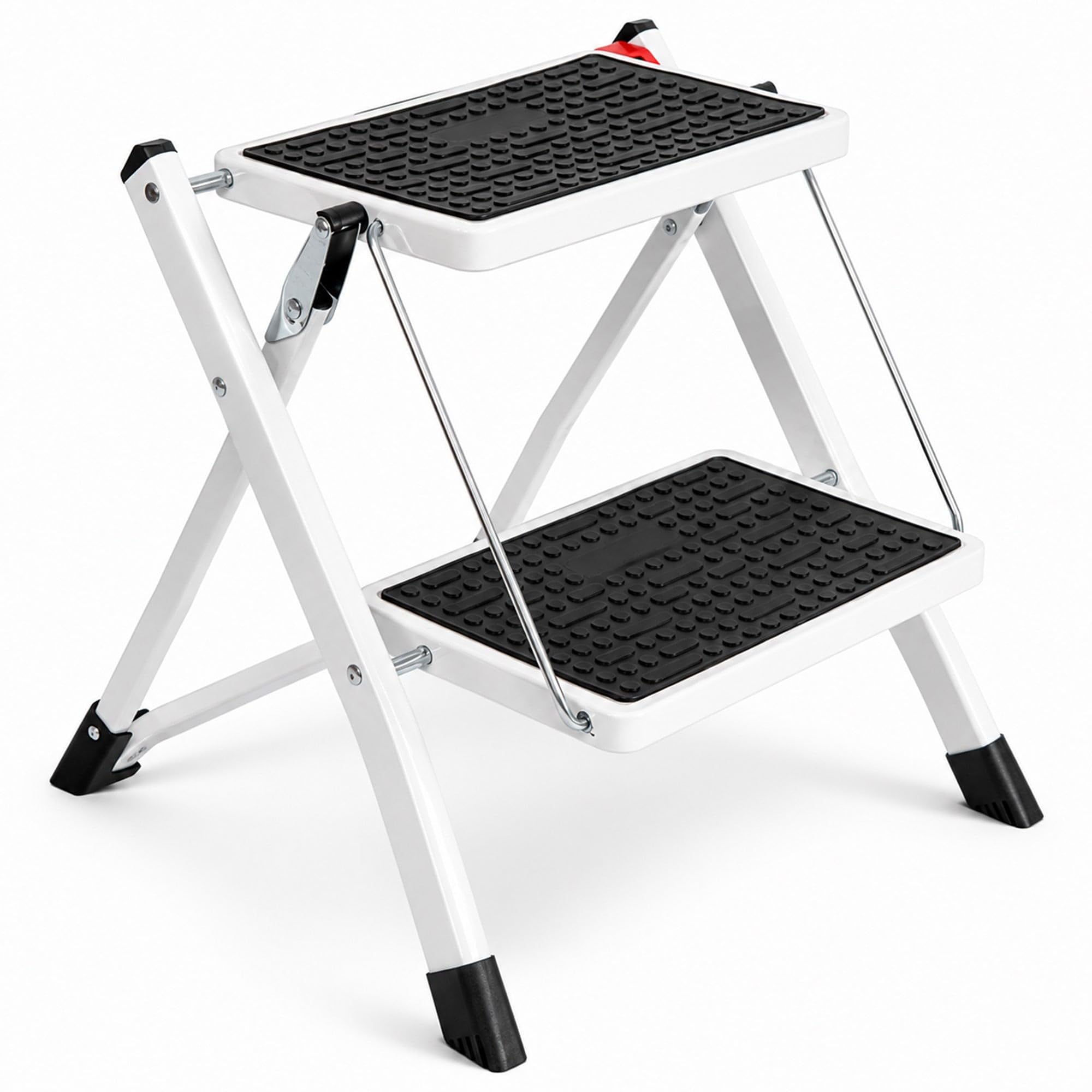 Oypla Folding Portable 2 Step Stool Non Slip Tread Safety Steel Stepladder