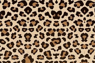 Whimsical Practicality Cheetah Print Edible Cake Topper, Leopard Edible Cake Wrap 8x10in, 1 Piece, Brown