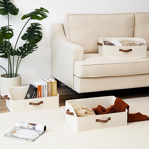 Miniatura 6 de StorageWorks - Cestas de almacenamiento para armario, caja organizadora trapezoidal para estantes, contenedor de ropa de tela, cestas plegables de