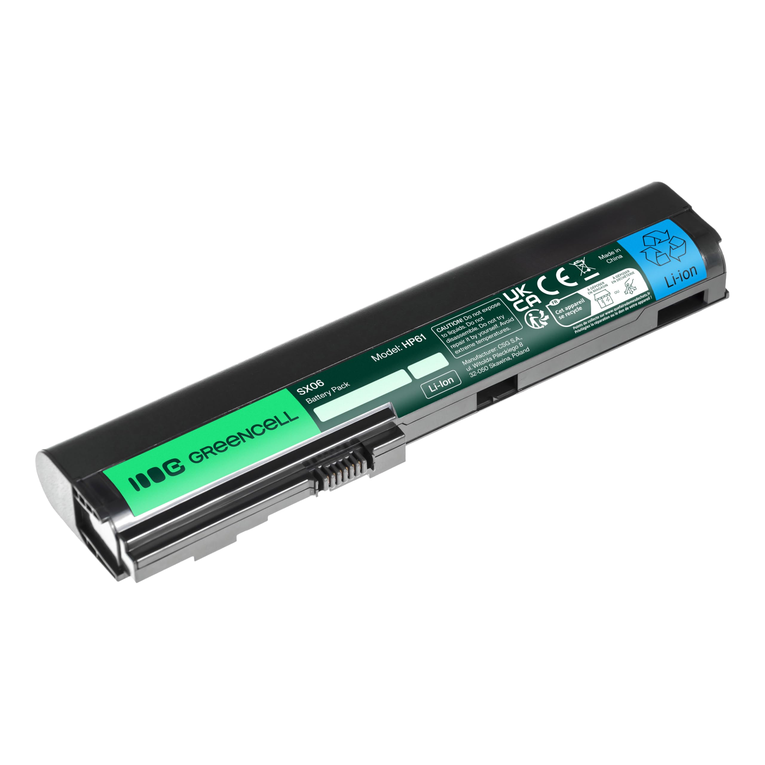 Green Cell Bateria SX06 SX06XL SX09 do HP EliteBook 2560p 2570p (4400mAh 10.8V Czarna)