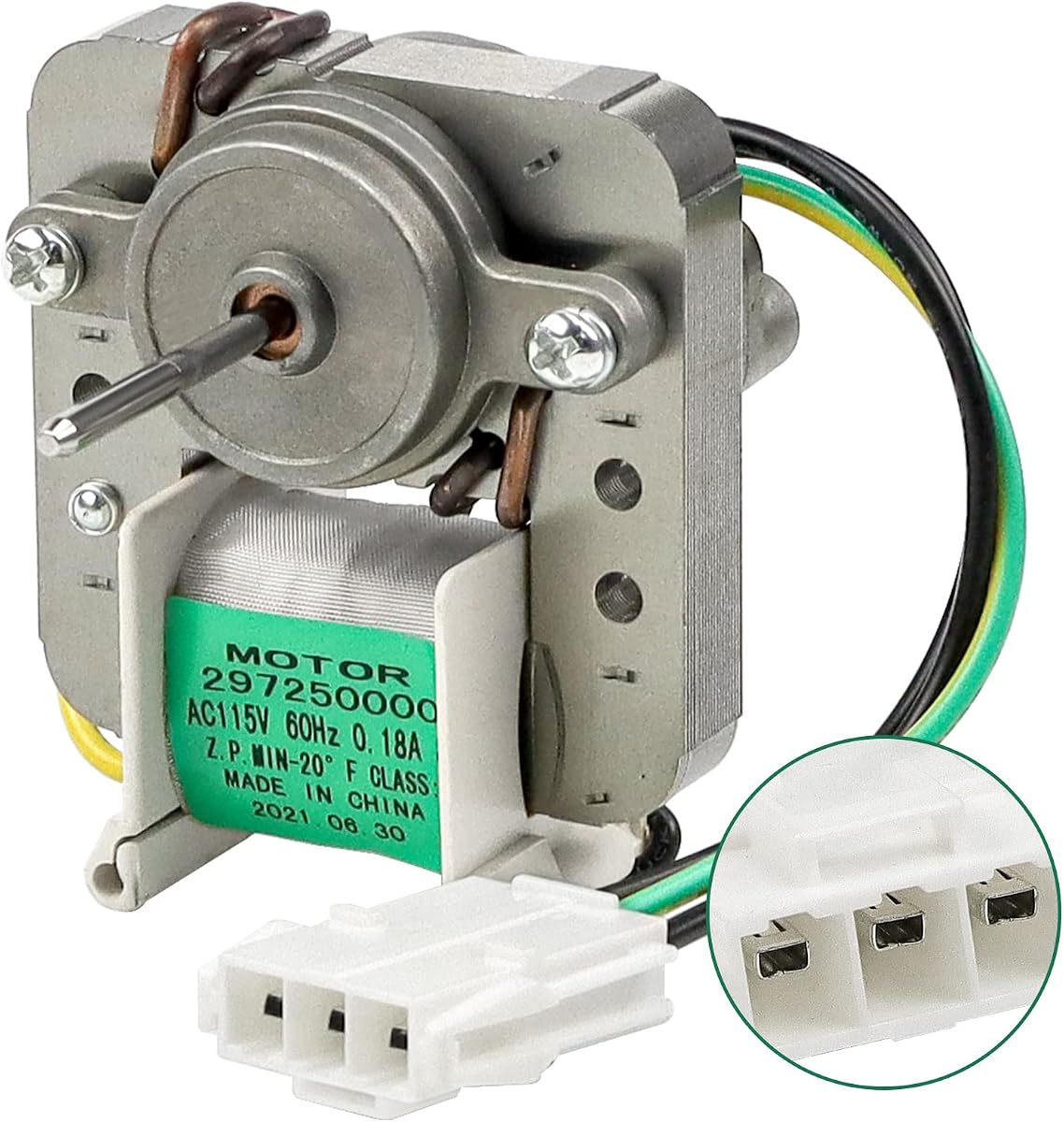 Upgraded AMI PARTS 297309000 297250000 Refrigerators Evaporator Fan Motor | Compatible with Frigi-daire Elec.trolux Cro-sley Refrigerator Replaces 297309000 AP4368950 216934100 216914200