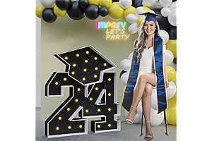 Graduation Decorations 2024 Black Numbers: 3FT Class of 2024