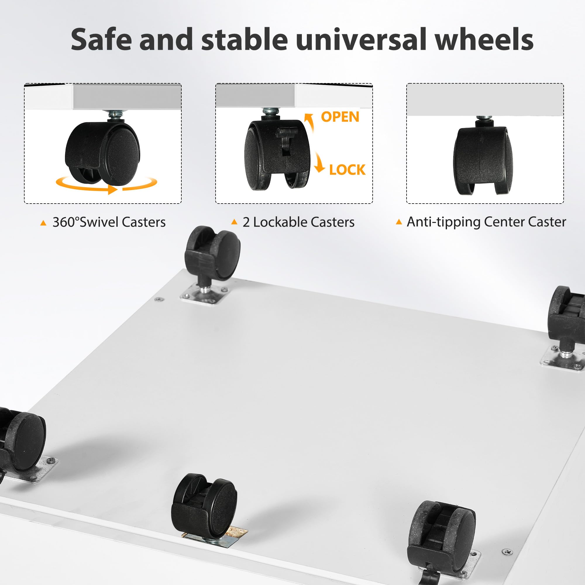 SDHYL Rollender Aktenschrank Mit 2 Schubladen - Büro-Organizer Für A4 Ordner