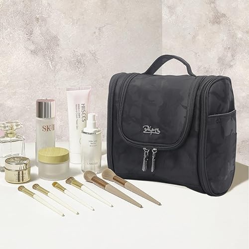 Miniatura 5 de Neceser de viaje para mujer, organizador de artículos de tocador, bolsa de cosméticos de viaje con gancho para colgar, organizador de maquillaje