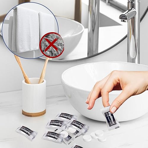 Miniatura 4 de BigOtters 200 toallas comprimidas pañuelos de moneda toallitas de campamento tabletas de papel higiénico toallas portátiles para belleza del hogar y