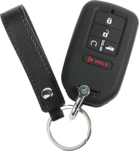 RACOONA Funda de silicona para llavero de automóvil, con llavero, protector para llave de automóvil, soporte para bolsa con control remoto sin