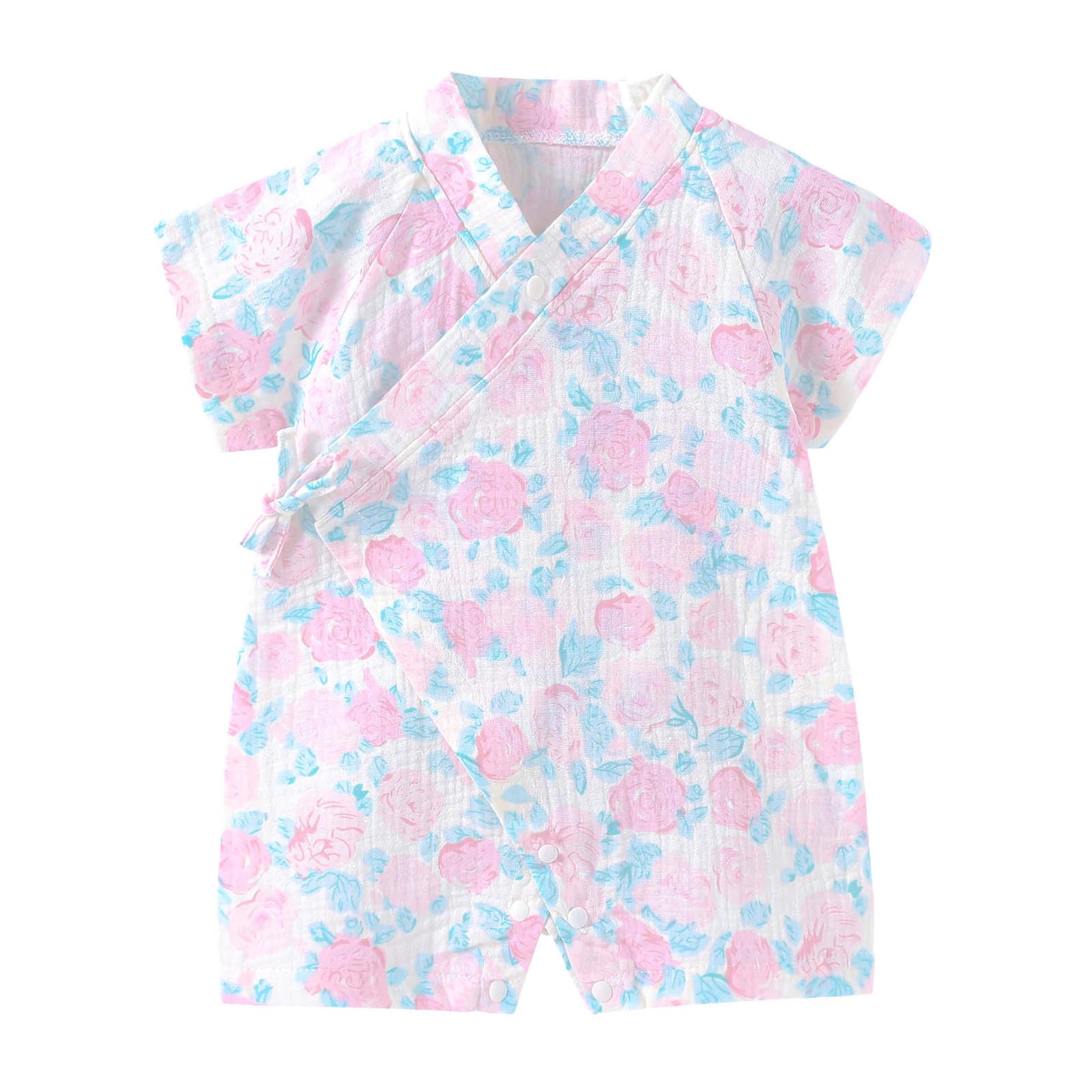 Infant Kimono Robe Newborn Cotton Yarn Robe Baby Romper
