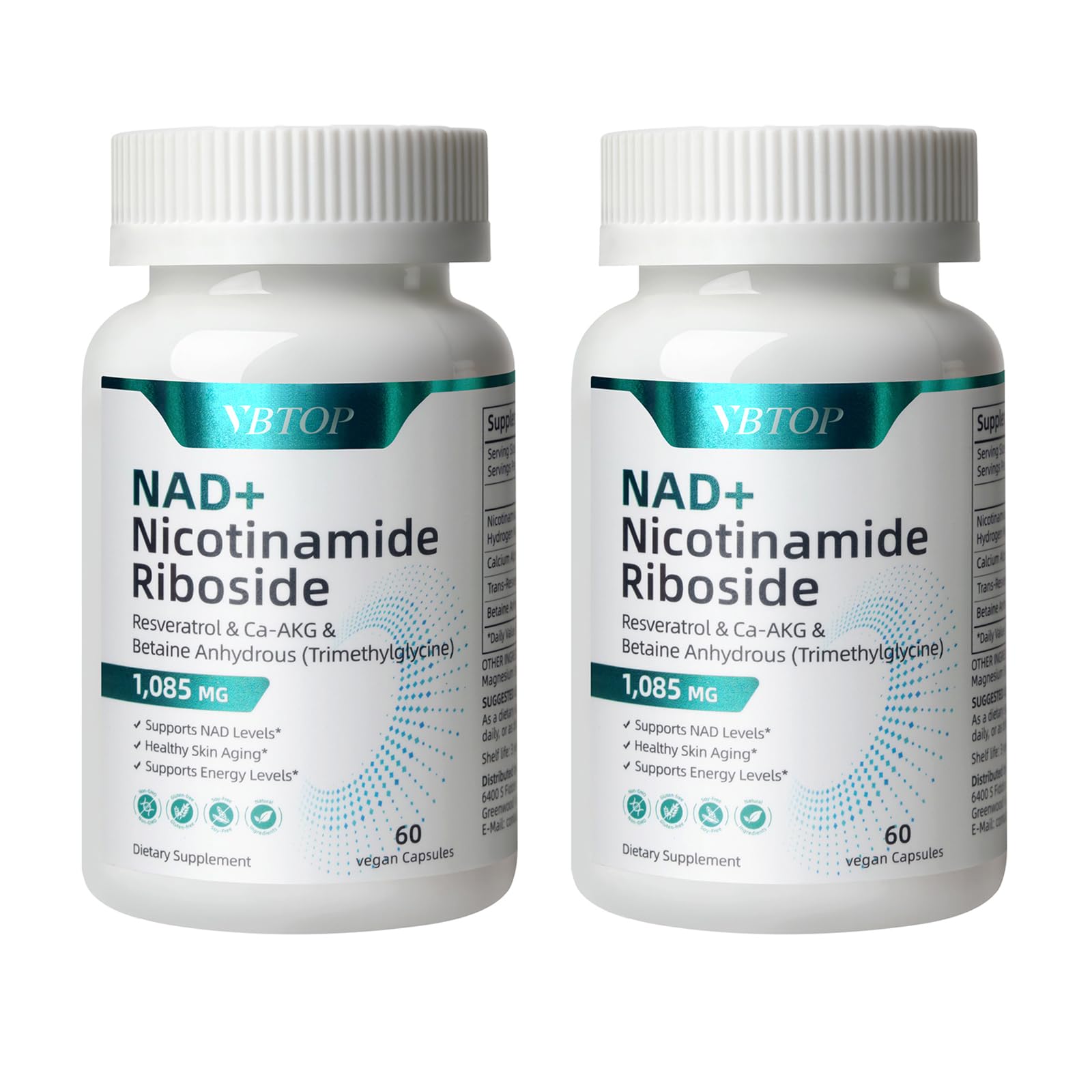 NAD+Supplement, with Trans-Resveratrol, Liposomal NAD+ 500 mg - 60 Capsules — Amazon image 8