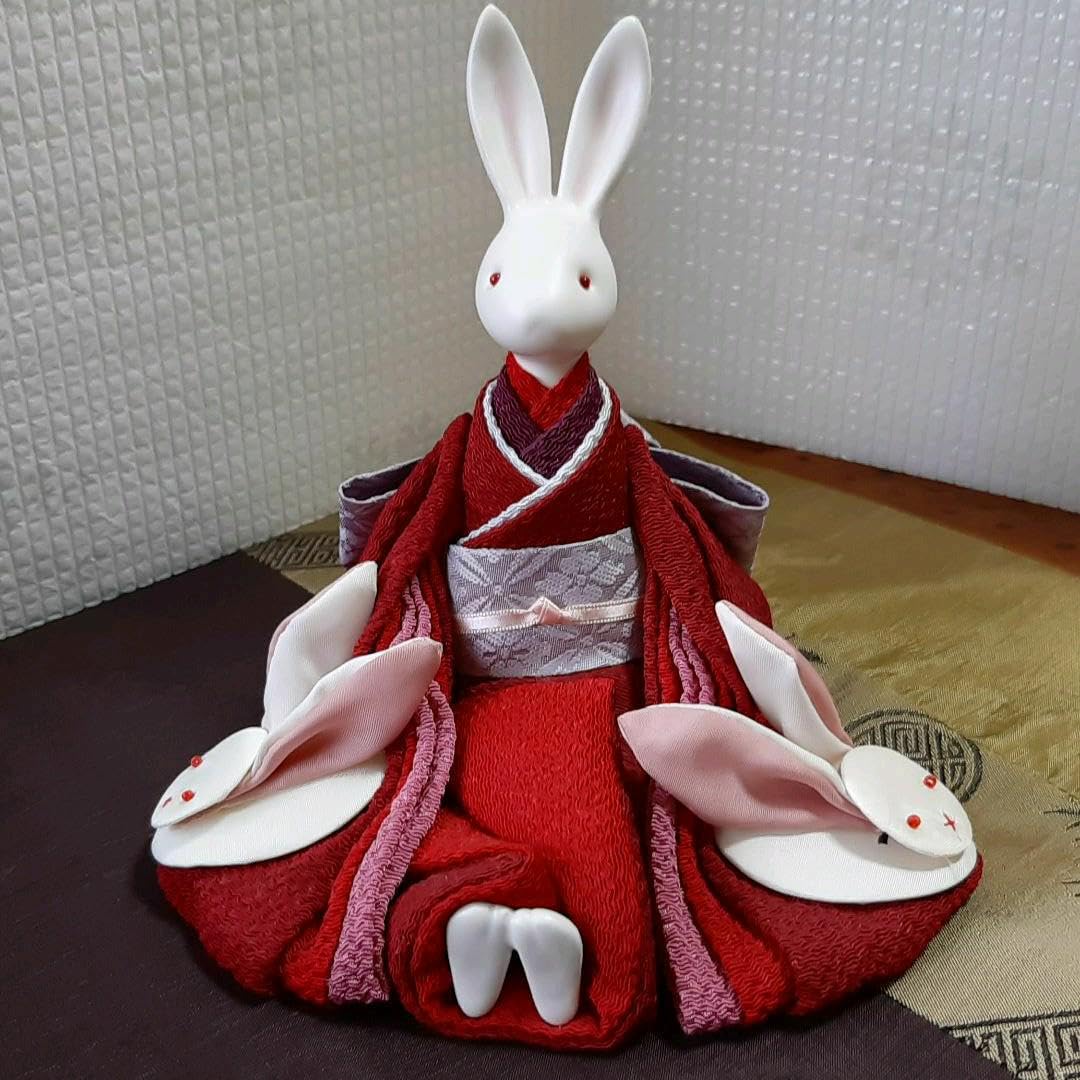 オルゴールドール　座りちりめん　うさぎ オルゴールドール 座りちりめん