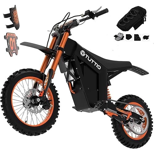 Tuttio Soleil01 Electric-Dirt-Bike for Teens Adults, 14"/12" Fat Tire 2000W Electric-Motorcycle with 48V 21AH Battery Ebike 200NM Hydraulic Brakes Mountain Off-Road EBike