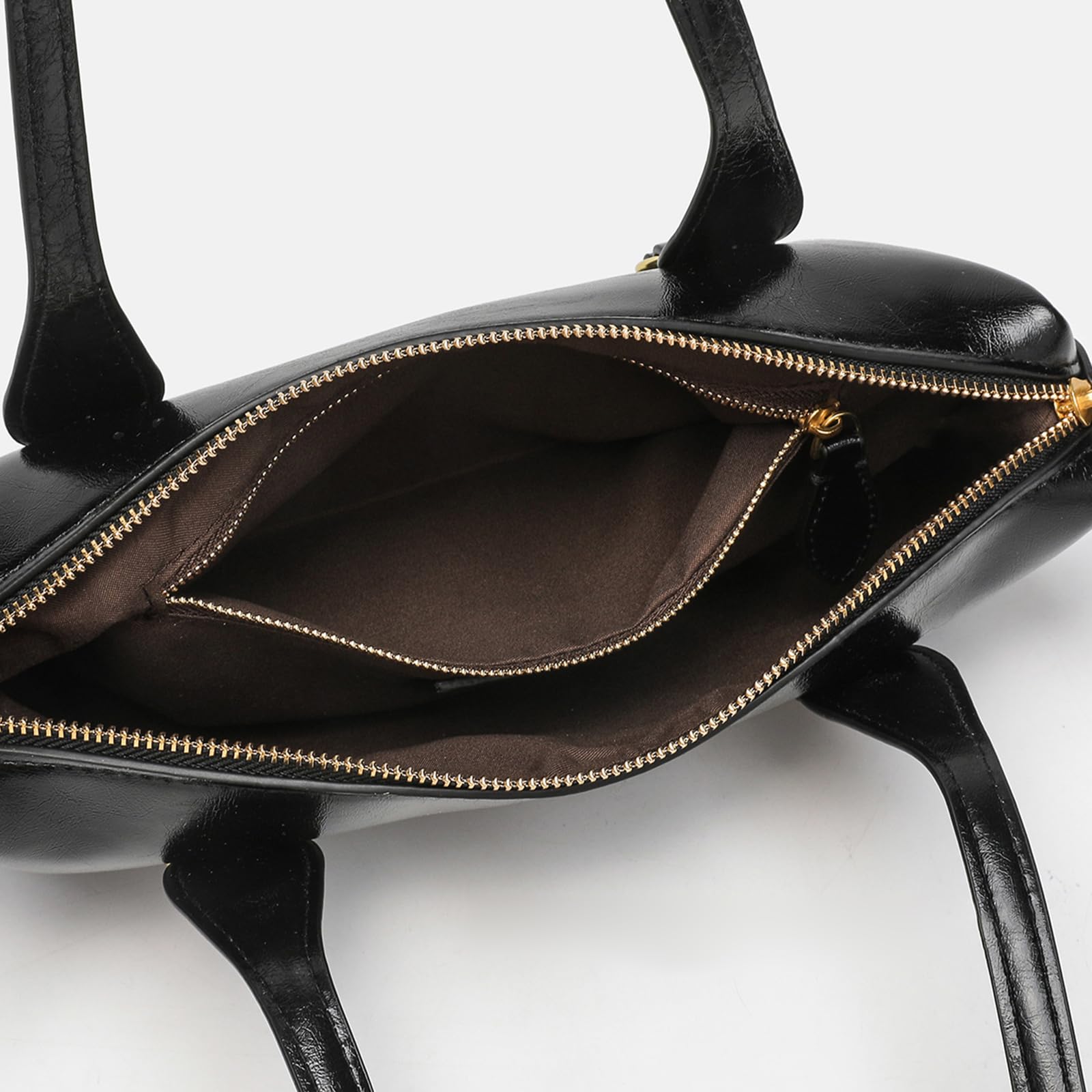 Bolso de mano de piel sintética de gran capacidad para mujer, con asa superior, con cremallera, adecuado para la oficina diaria y salidas
