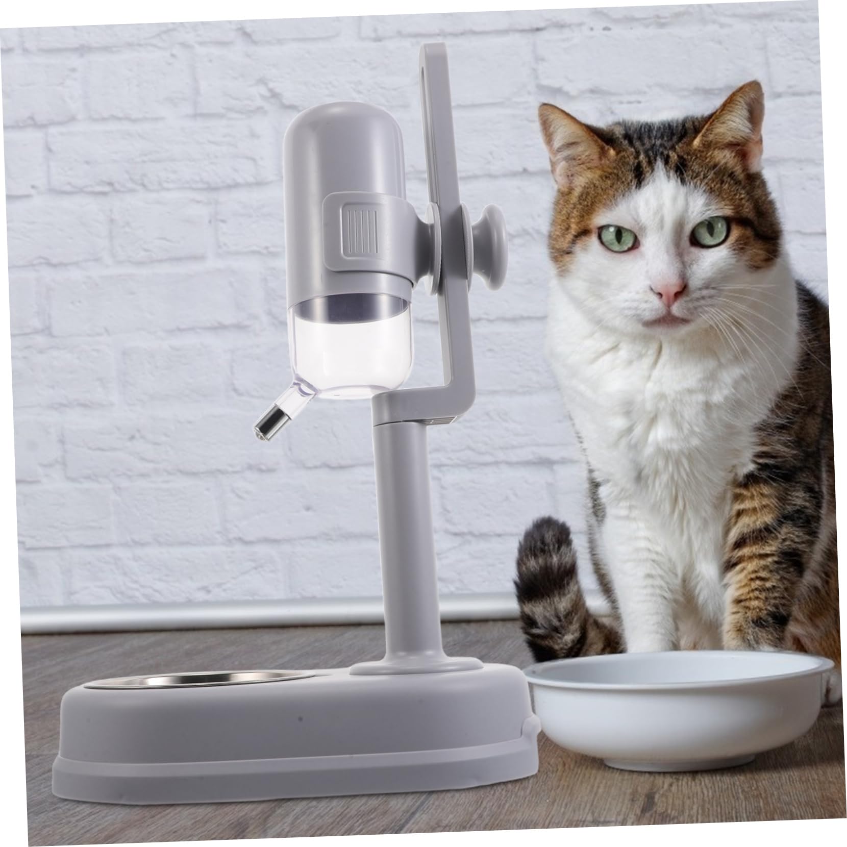 POPETPOP Contenedor de Alimentación para Mascotas Altura Dispensador de Alimentos y Bebedero Automático Bola Rodante para Comederos para Perros y Gatos