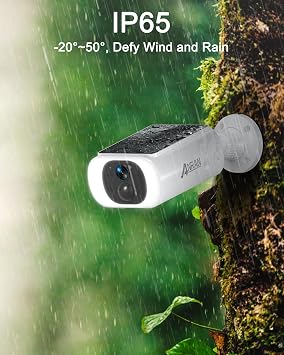 ANRAN 2K Solar Security Cameras Wireless Outdoor & 5MP Solar Security Camera Outdoor, Wireless Battery Powered WiFi Camera for Home
