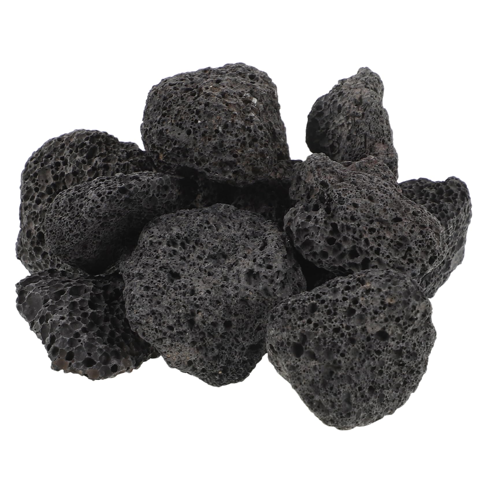 TOPBATHY Lot De 3 Galets De Roche Volcanique Élégants pour Aquarium Aménagement Paysager en Pierre Naturelle pour Aquarium