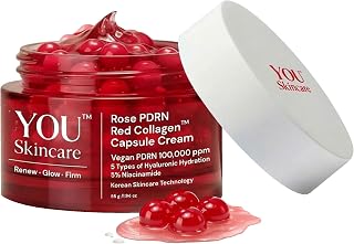 Rose PDRN Red Collagen Capsule Cream with Vegan PDRN, Collagen Capsules & 5x Hyaluronic Acid | Korean Skin Repair Moisturi... Price In India