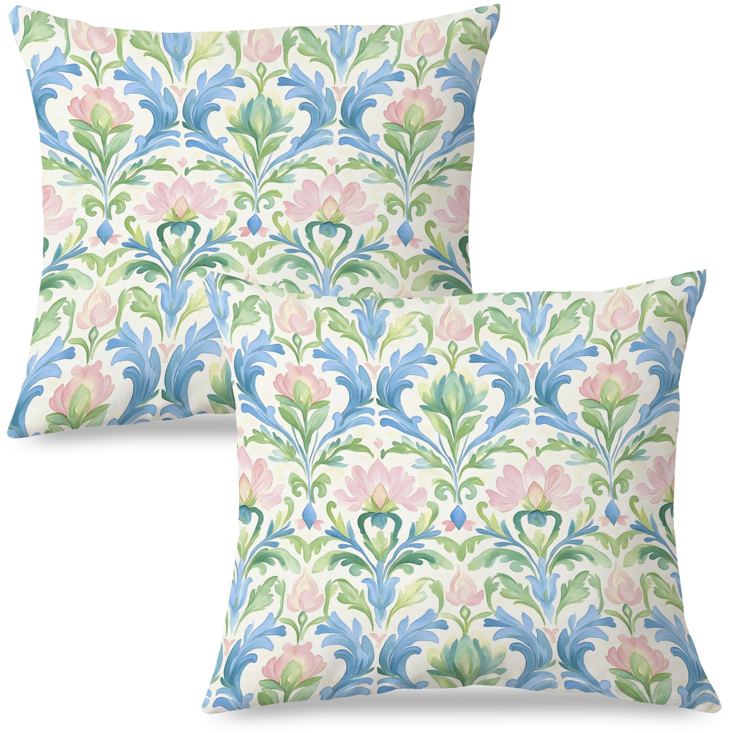 JINYO Vintage Block Print Pillow Covers Set of 2
