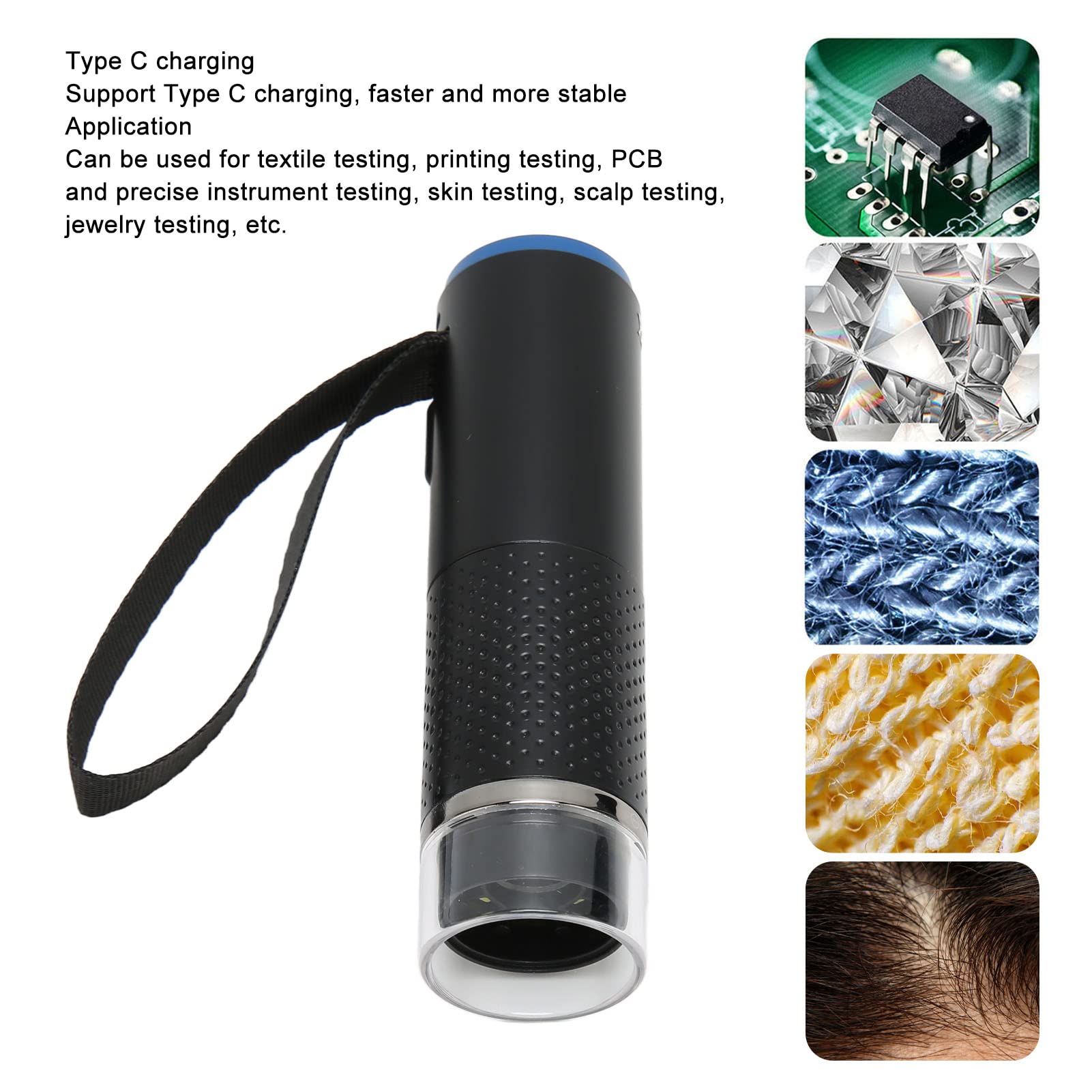 Ingrandimento 50-1000X Microscopio WiFi Portatile 50-1000X - Per Ispezione Pelle, Capelli E Gioielli Con App Ingrandimento 1000x