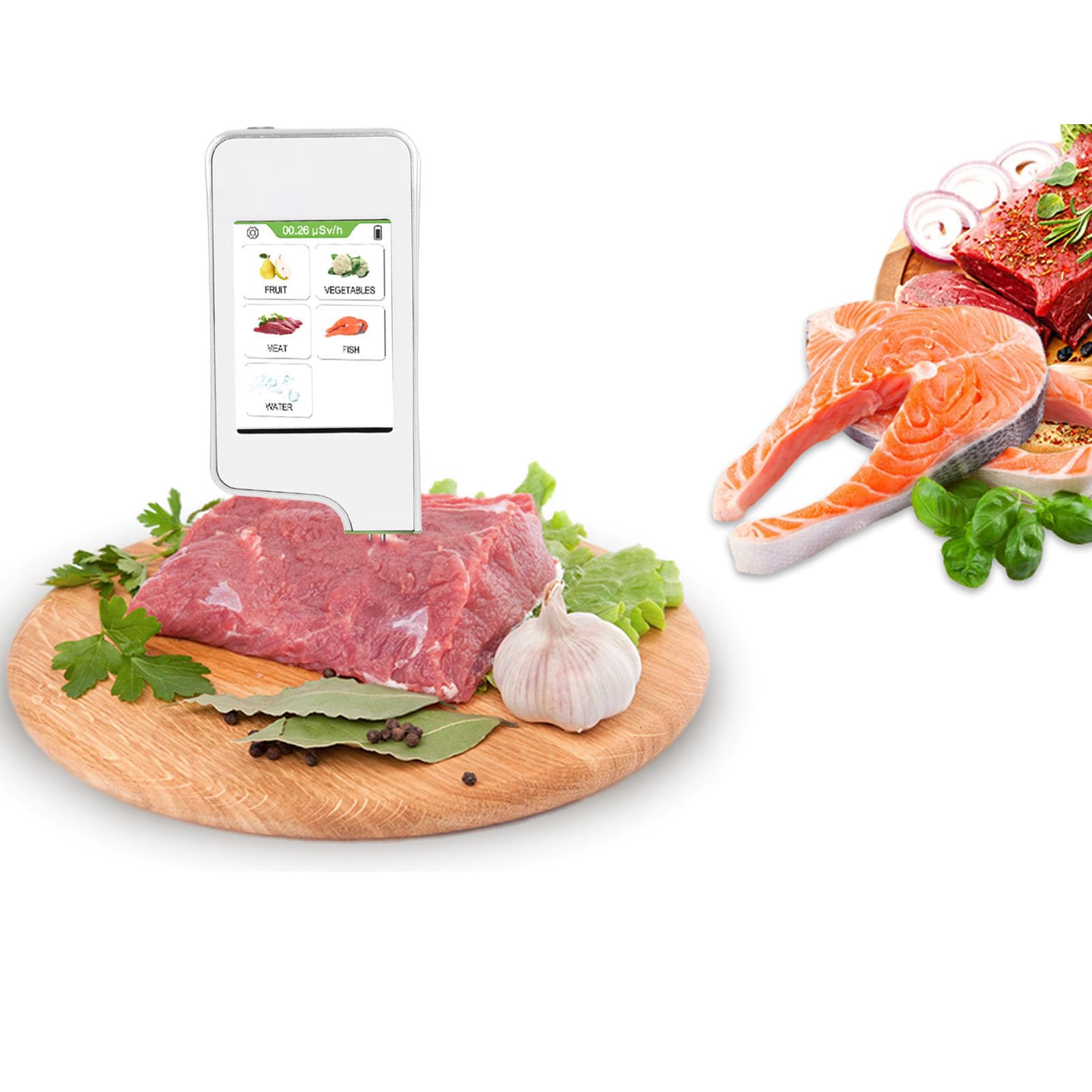 Probador de Nitrato Portátil, Medidor de TDS para Frutas, Vegetales, Carne con 3 Segundos de Tiempo de Detección