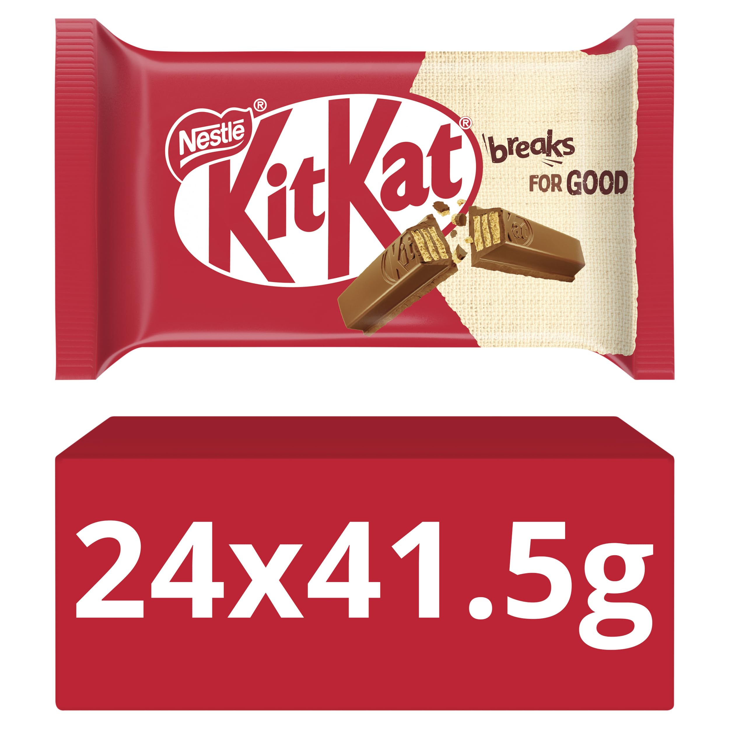 Kit Kat Nestle KitKat Four Finger Milk Chocolate 24 Pack 12351222