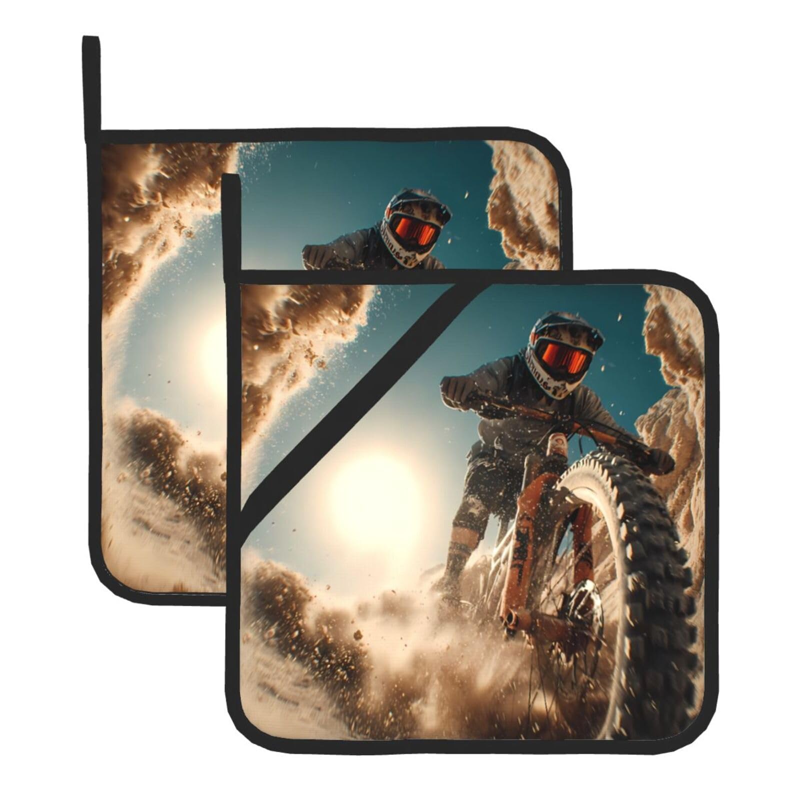 Riders of the Storm Square Heat Resistant Trivet Set Thick and Durable for Baking Barbecue Cookware Oven