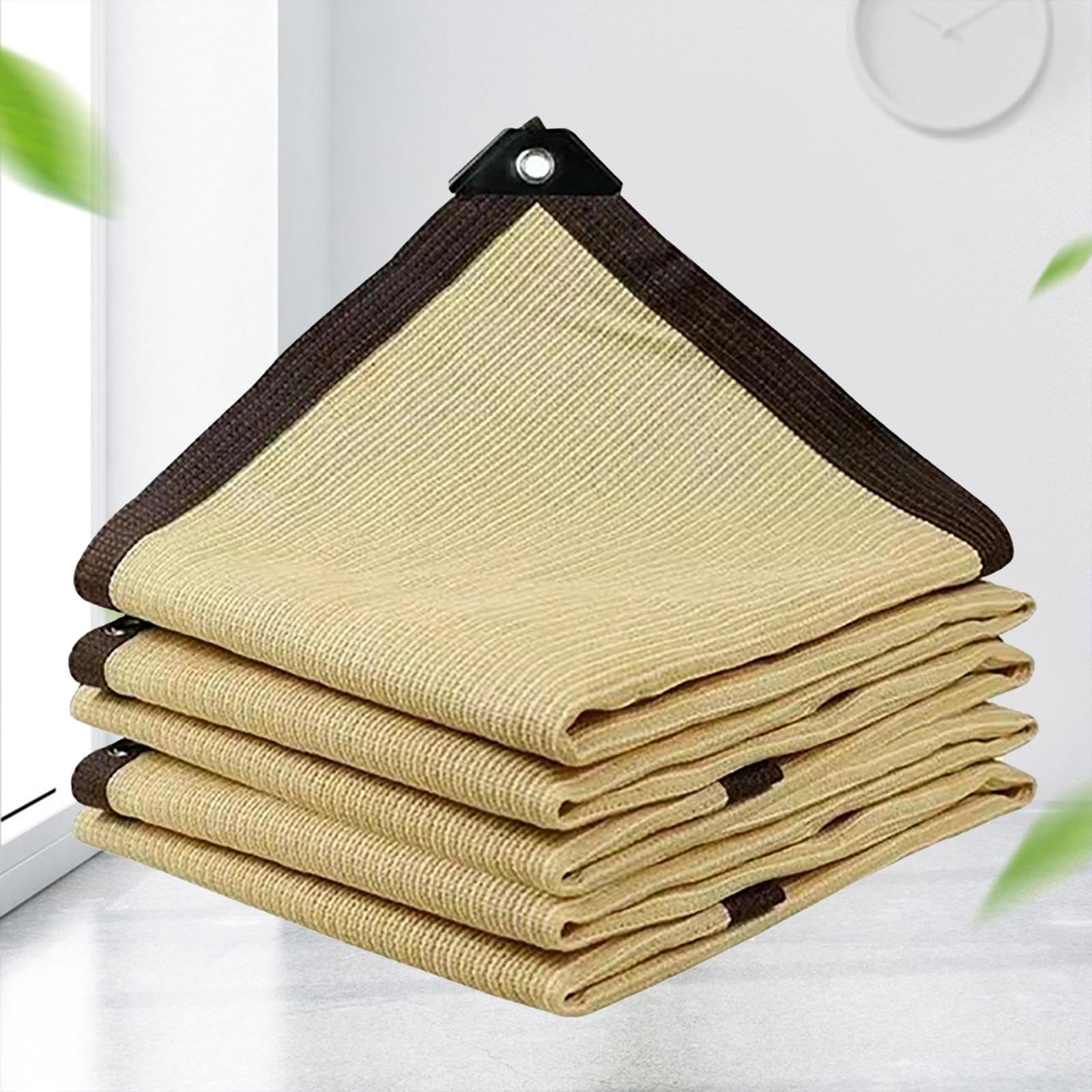 KLGFBDC 4x7m Beige Shade Sail UV Blocker Canopy for Garden Pergola Patio and Greenhouse Weather Resistant Windproof Outdoor Shade Cloth