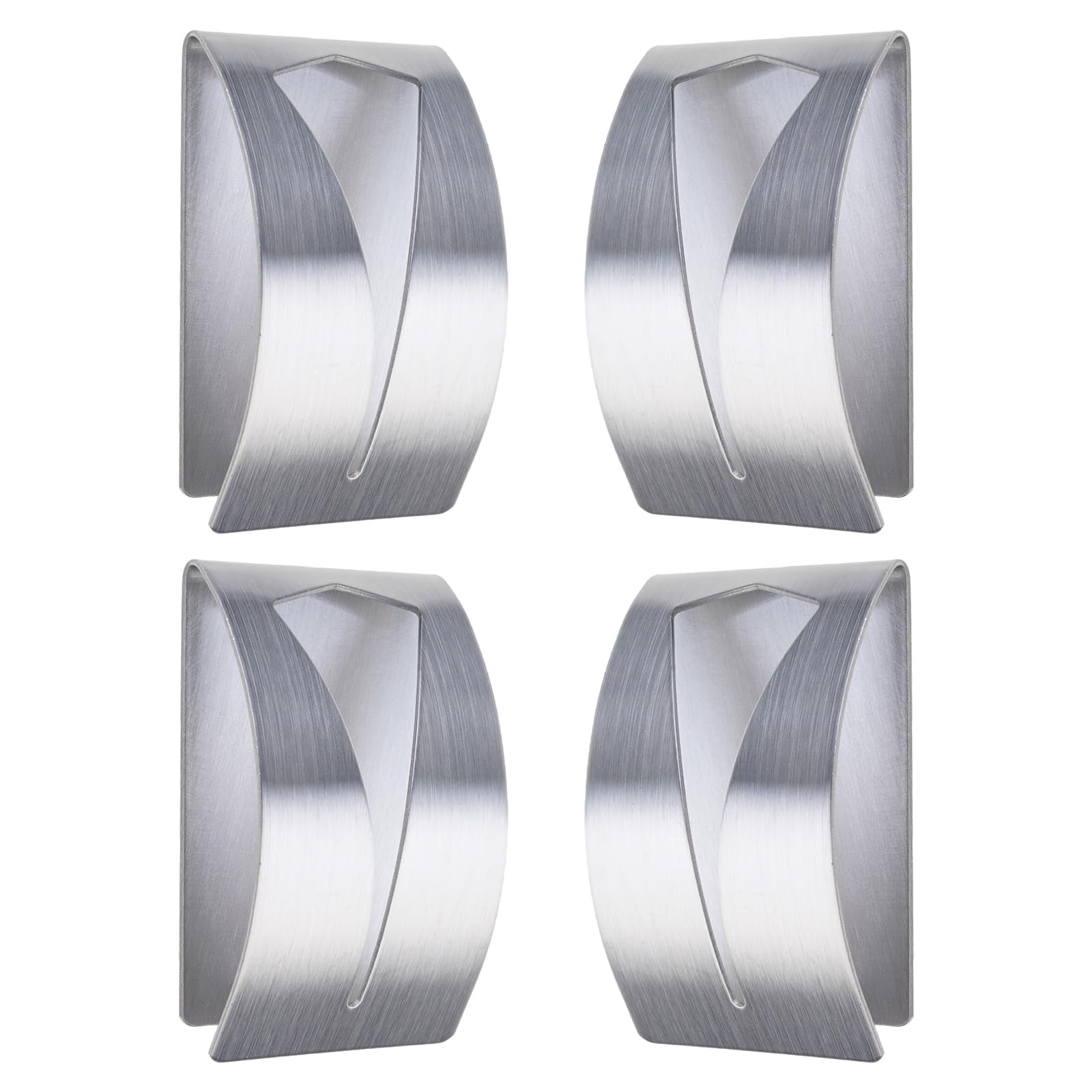HENYGEN 4Pcs Metal Towel Holders Strong Adhesive Waterproof for Bathroom Shower Kitchen Organization Accessories Wall Mounted Kitchen Towel Rack