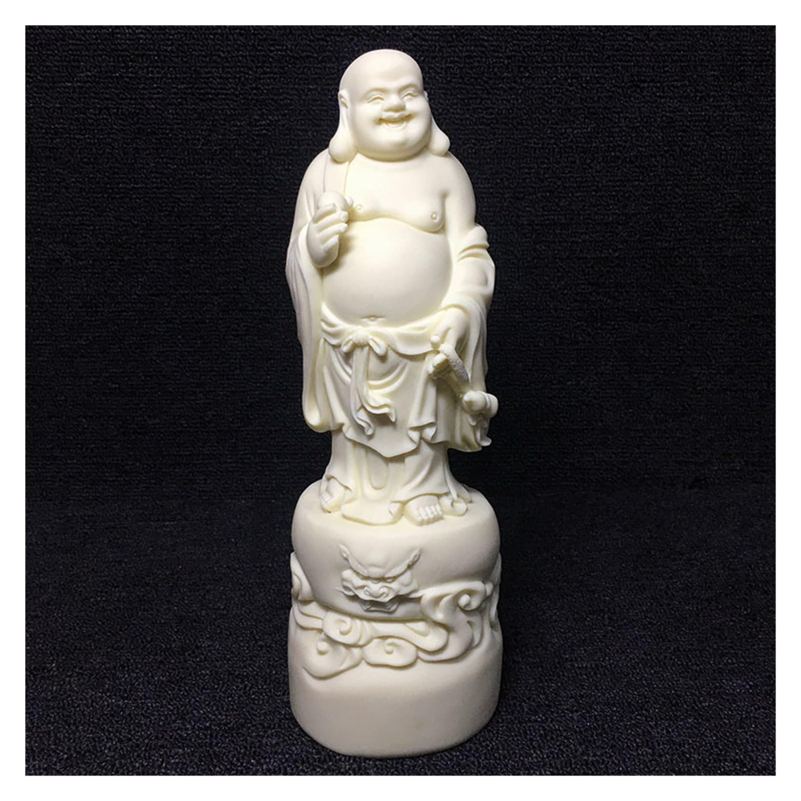 TEESONG Bookshelf Decor Resin Buddha Sculpture Statue Chinese Home Office Feng Shui 10.21 Inch Home Decoration