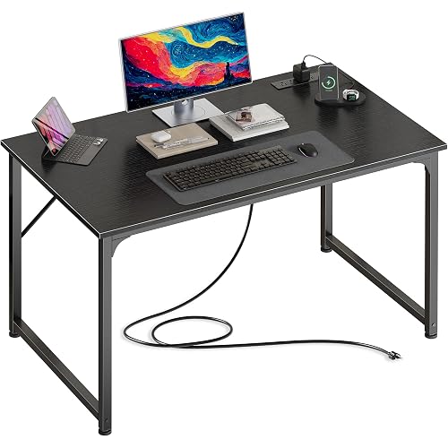 PRAISUN 40 X 24 Inch Deep Computer Desk with Power Outlets
