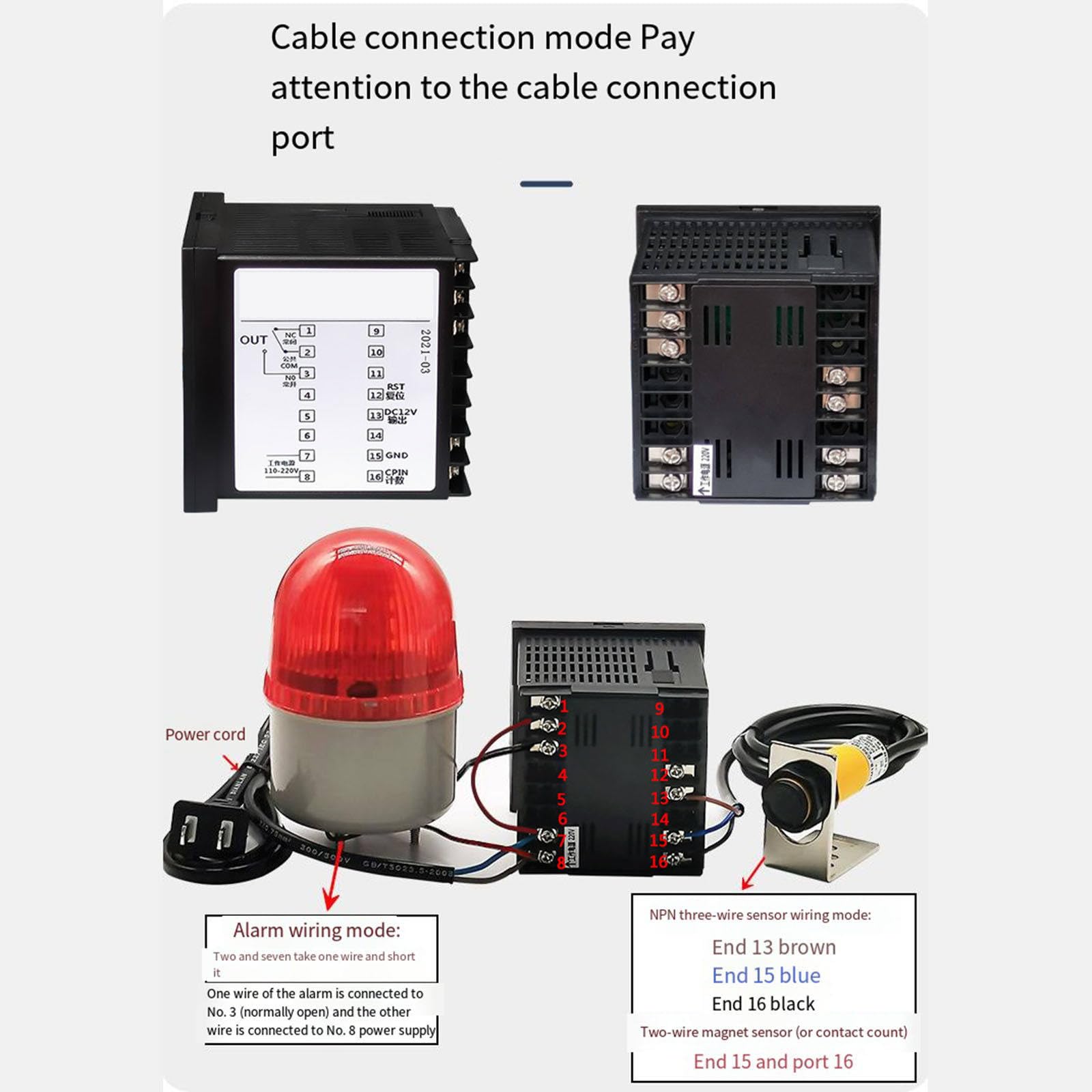 Contatore elettronico con display digitale intelligente 0-999999 Contatore con interruttore a pedale Attrezzatura industriale