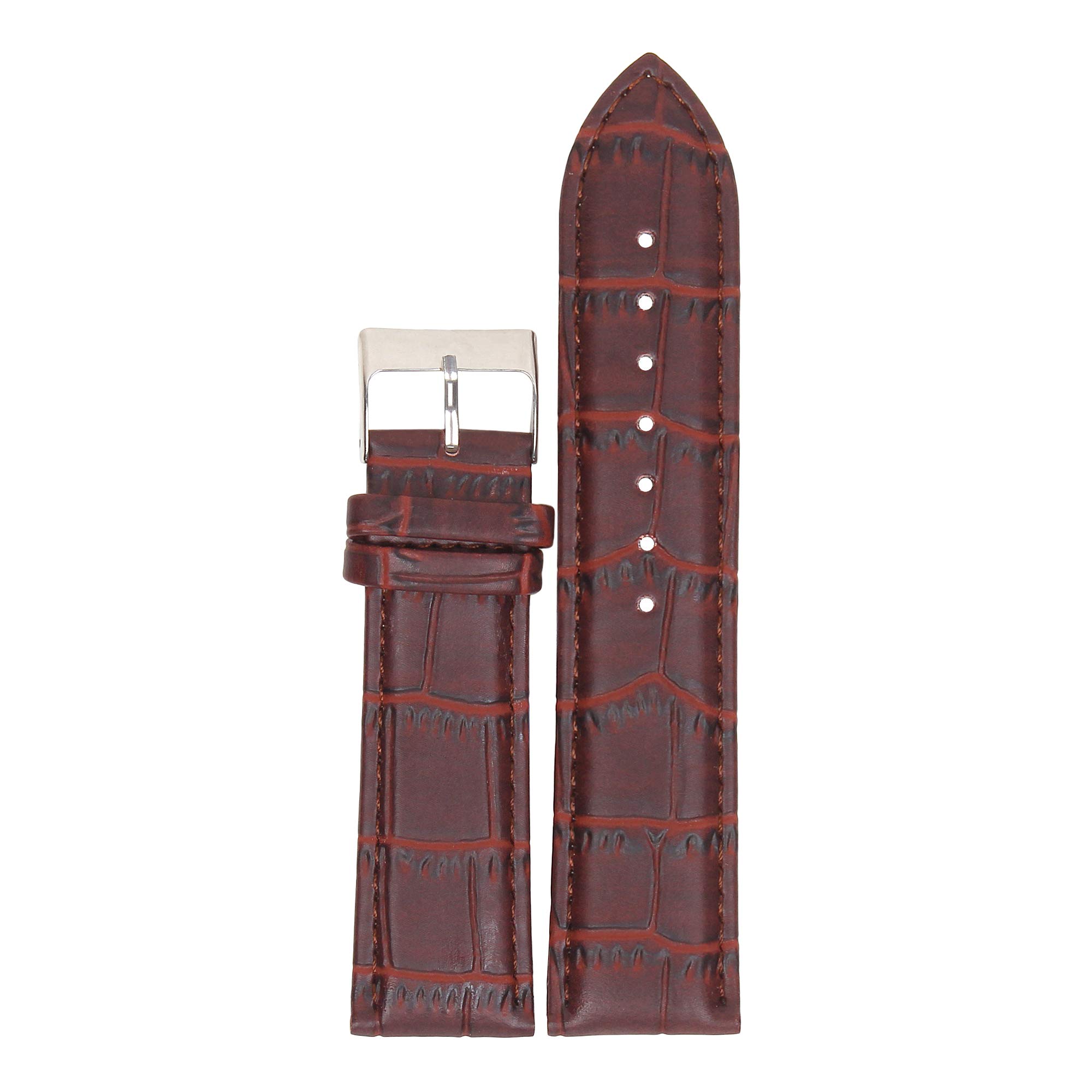 LUBA® Leather Half Padded Double Stitched Watch Strap/Watch Band-Brown (22MM) (B08PZ991ML) Amazon Price History, Amazon Price Tracker