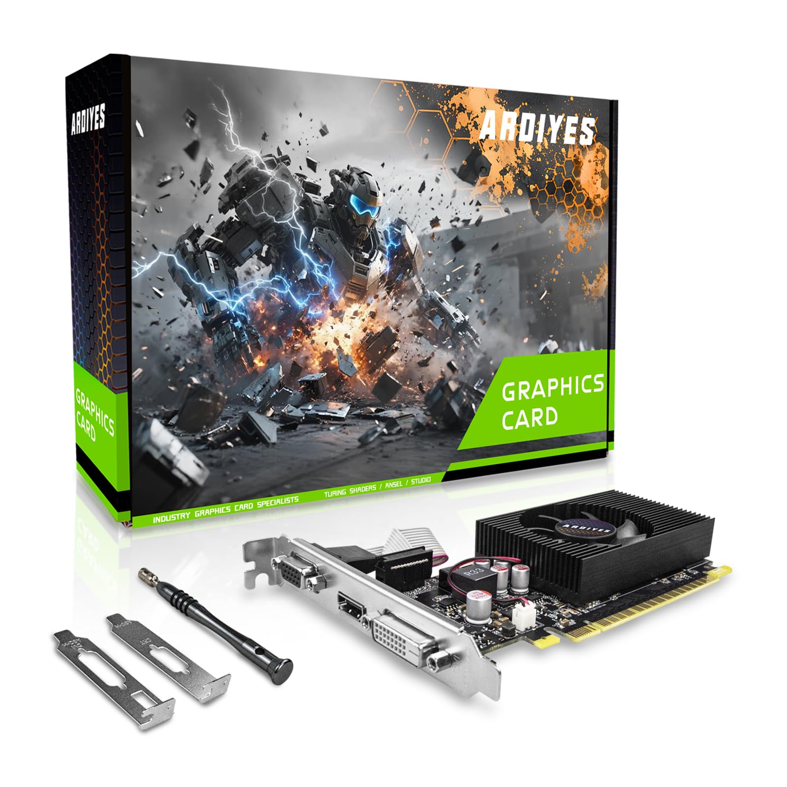 GT 730 4GB Graphics Card,64Bit GDDR3 Graphics Card, DVI VGA HDMI Low Profile Graphics Card with Cooling Fan-picture-13