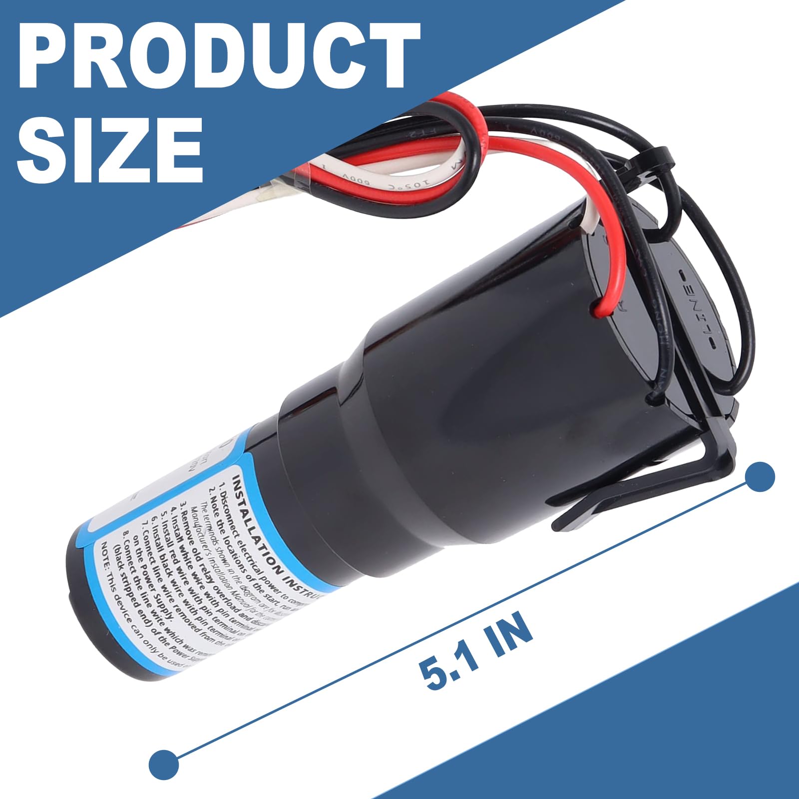 RCO810 3 in 1 Hard Start Kit Compatible with Supco Relay Capacitor