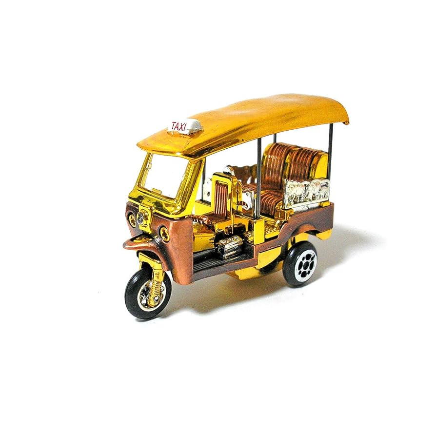 Amazon.co.jp: トゥクトゥク 置物 ゴールド系 7cm [並行輸入品