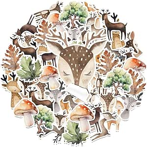 Amazon.com: 25 PCS Deer Stickers Pack - Majestic Forest Animal Decals ...