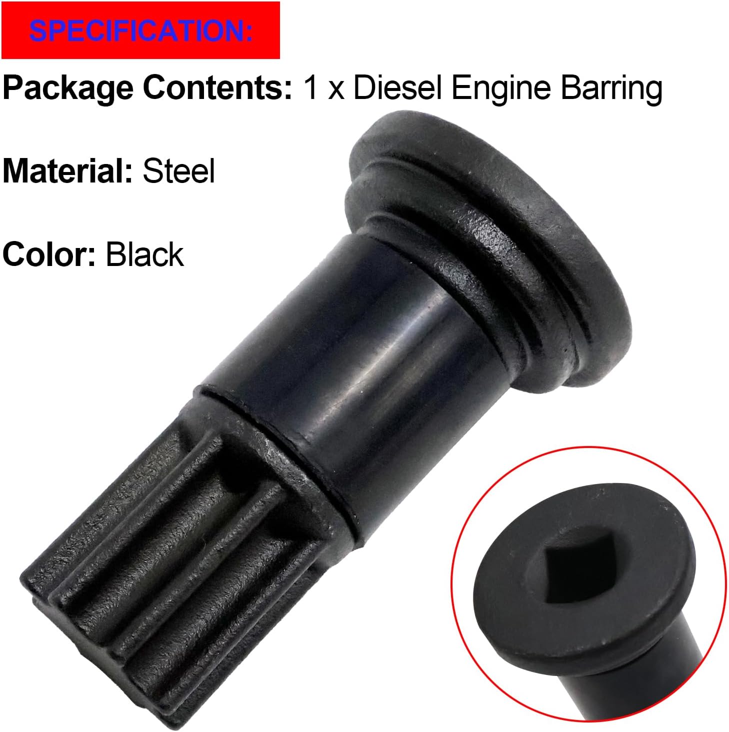 SMMS Engine Barring Tool for Cummins B/C Series, for Dodge Pickups 3.9L, 5.9L, 6.7L, 8.3L Diesel Engines, Steering Socket Wrench Replaces OE: OTC-7471A