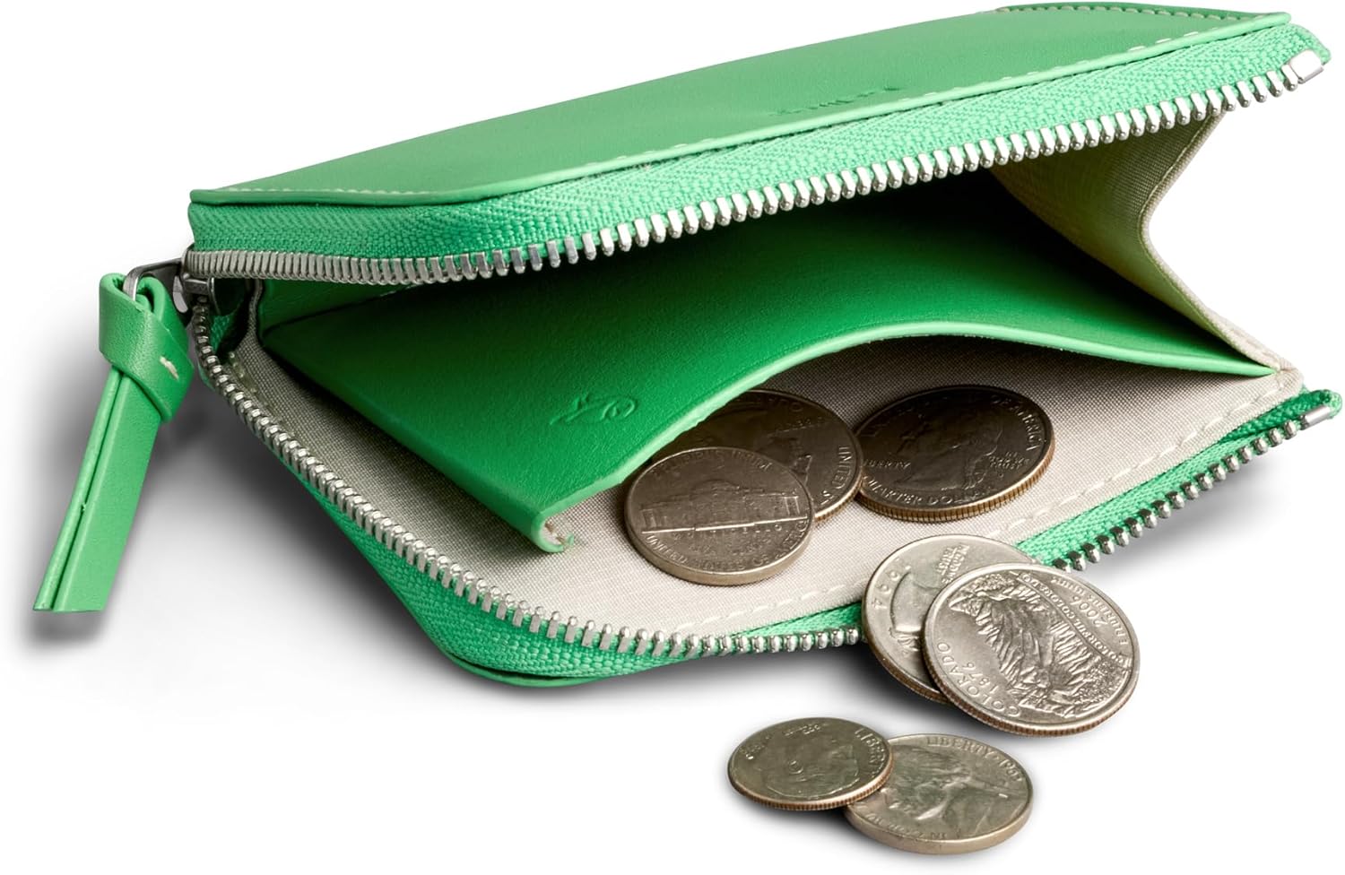 Bellroy L-Pocket (minimalist zip wallet with storage for cards, coins and keys) - NeonGreen - Image 4