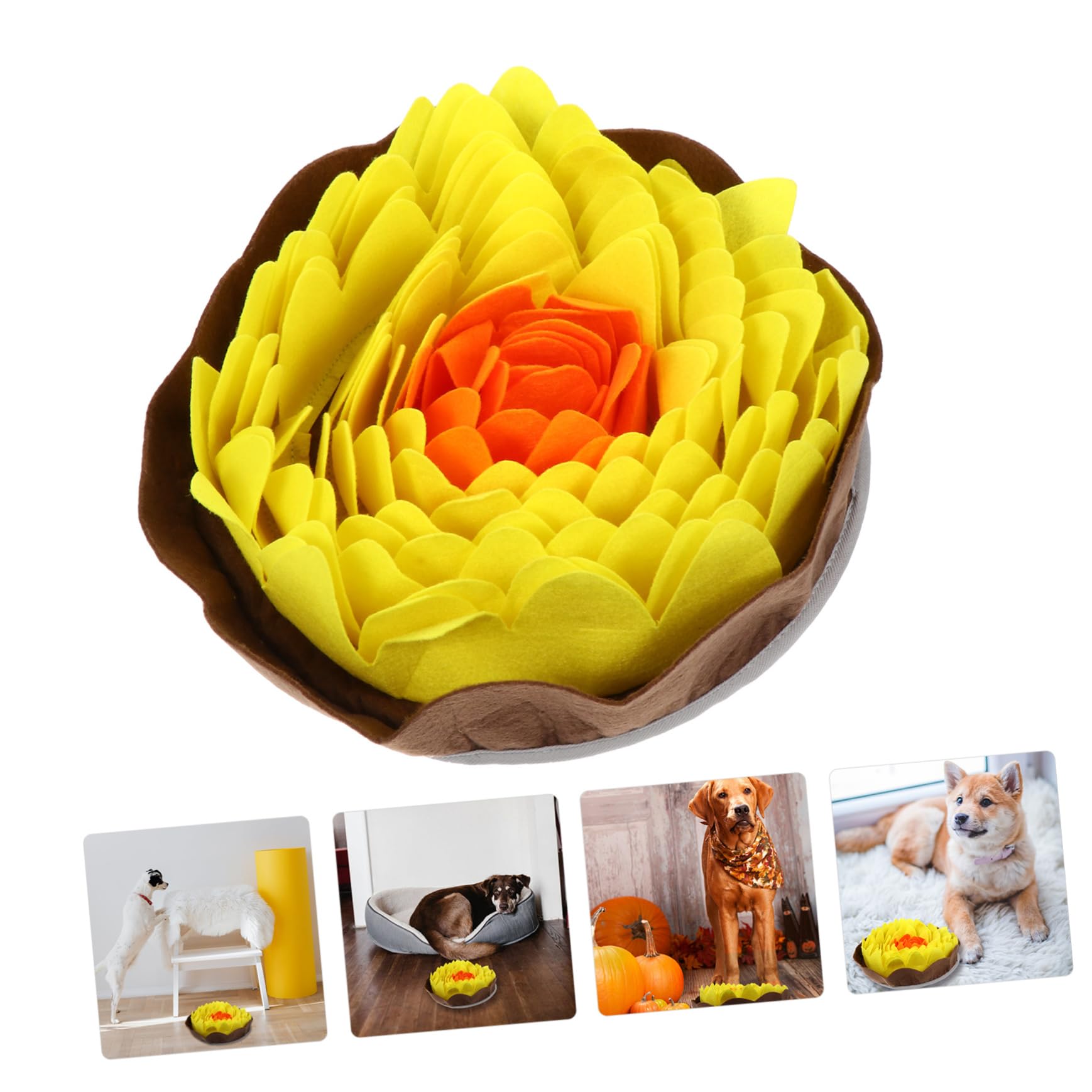 Beavorty 2stücke Pet Dog Sniffle Mat Für Effektives Futtertraining Atmungsaktive rutschfeste Pet Floor Mat Für Langsames Fressen Und Interaktives Spielzeug Leuchtenden Farben