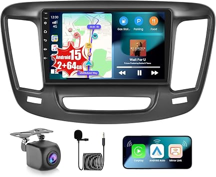 2+64GB Android 15 Car Stereo for Chrysler 200 200C 200S 2015-2019 with Wireless CarPlay Android Auto, Realdio 9 Inch Touch Screen Car Radio for Chrysler with GPS WiFi Bluetooth EQ 26UI Backup Camera