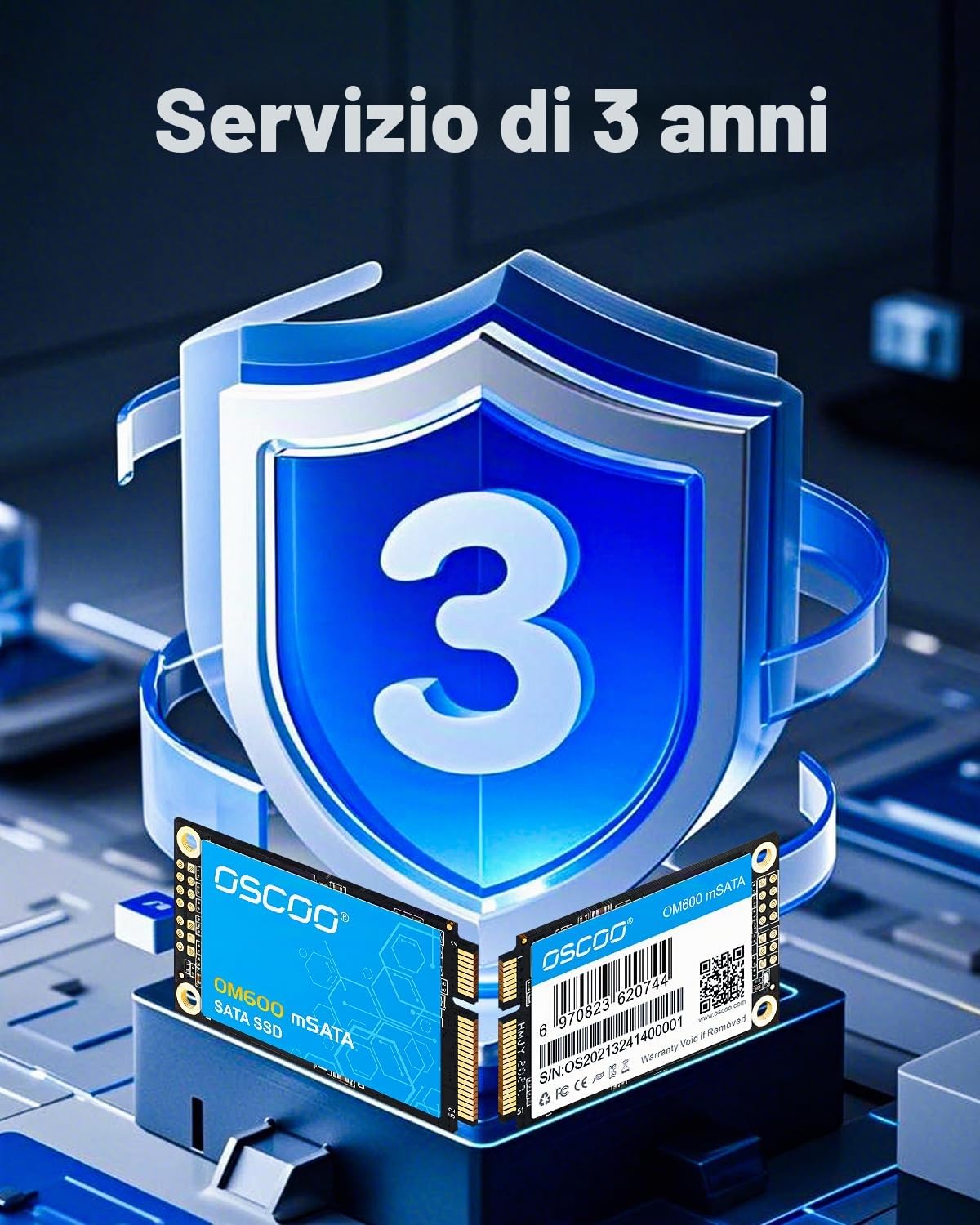 2TB mSATA SSD – Unità SSD Interna SATA III 6Gbps, fino a 550MB/s, memoria Flash 3D TLC | Soluzione ideale per laptop, Ultrabook, POS, server – OM600 | Fino a 550 MB/s in lettura/520 MB/s in scrittura, 3D NAND Flash, adatto per computer portatili, ultraboo