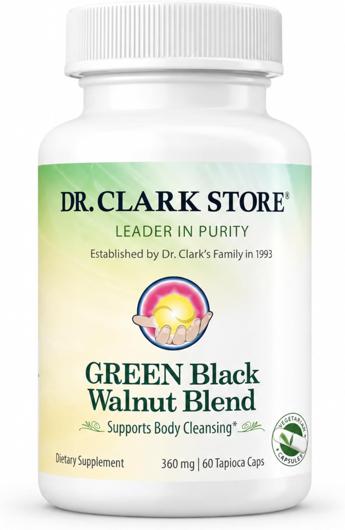 Dr. Green Black Walnut Dietary Supplement, 360mg, 60 Tapioca Capsules