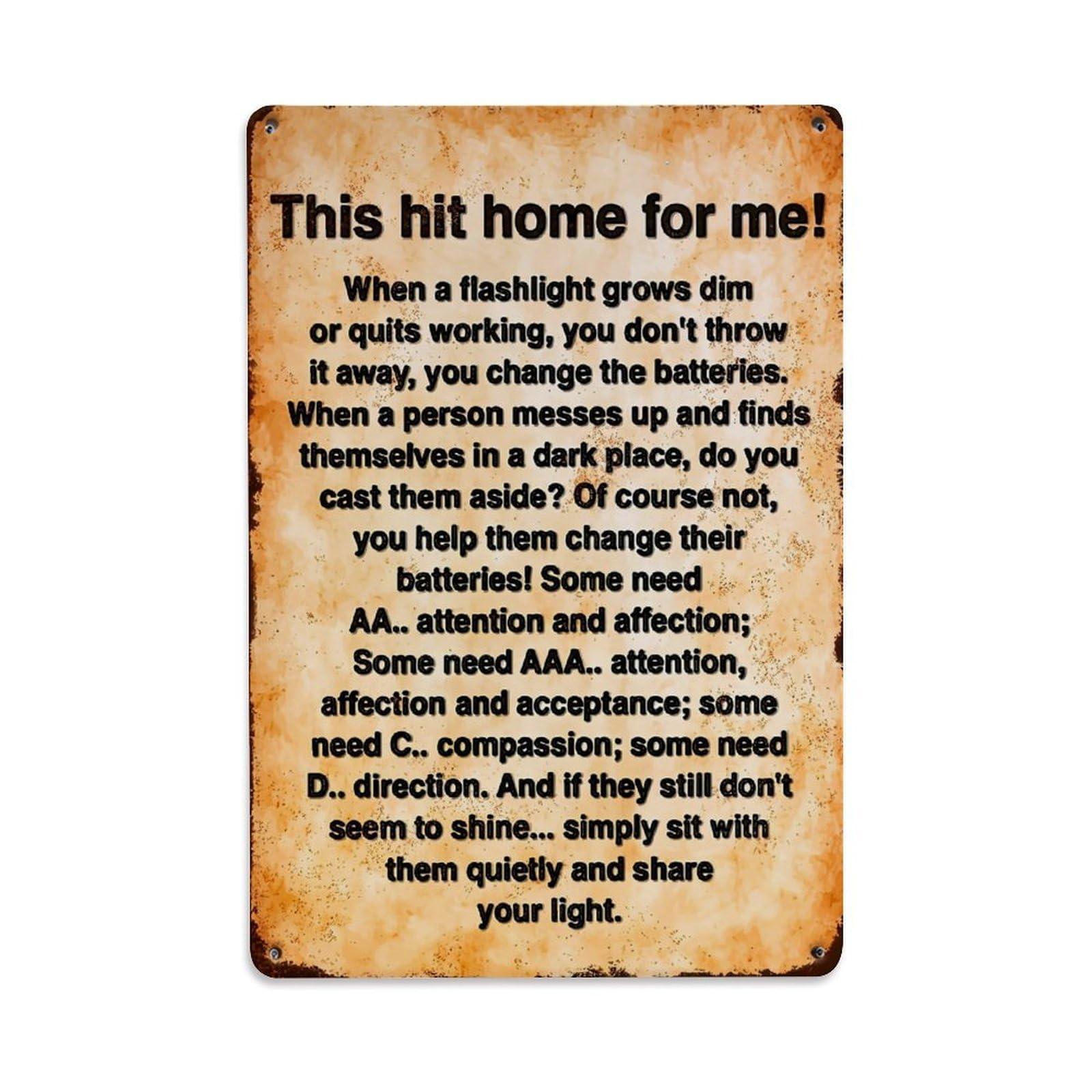 This Hit Home For Me Vintage Tin Sign Retro Metal Wall Decor Metal Poster, Home Bar Garage Farmhouse Cafe Wall Art Decoration 8x12Inches