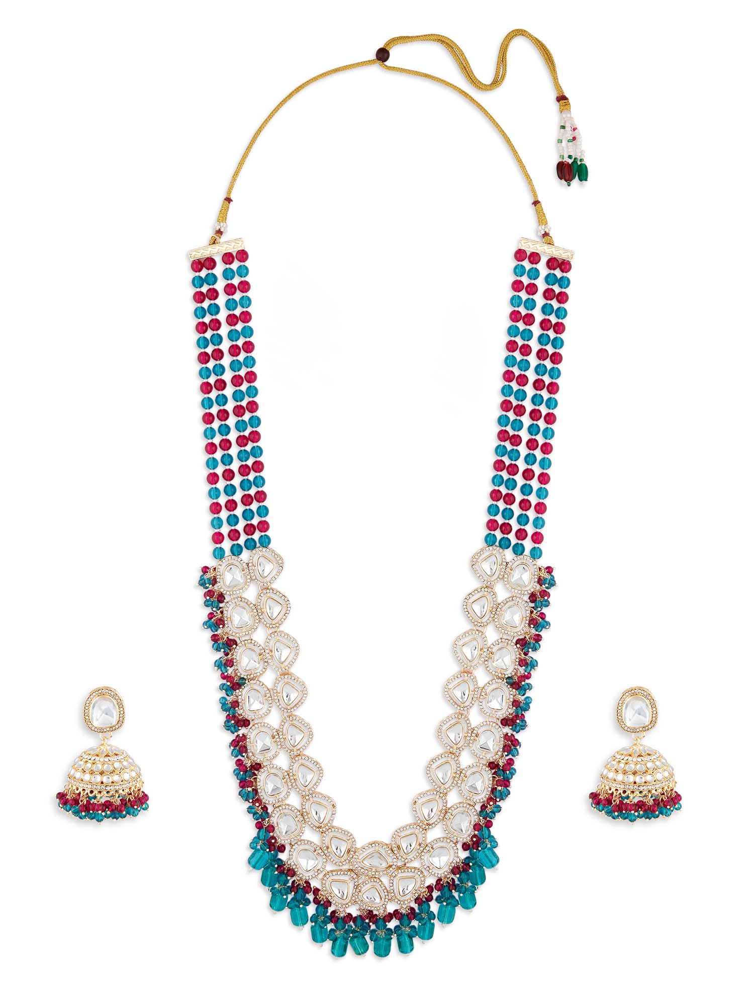See full amazon price history chart for ZAVERI PEARLS Green Pink Multistrand Cluster Beads Drop Dazzling Austrian Diamonds Bridal Necklace & Earring Set For Women-ZPFK18194 ZAVERI PEARLS Green Pink Multistrand Cluster Beads Drop Dazzling Austrian Diamonds Bridal Necklace & Earring Set For Women-ZPFK18194 (B0D4LTCJ5V) Amazon Price History, Amazon Price Tracker
